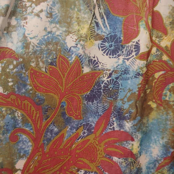 Womens DNLA SPORT Dress Smocked Strapless Floral Beach Vacation Resort SZ Large - Picture 5 of 8